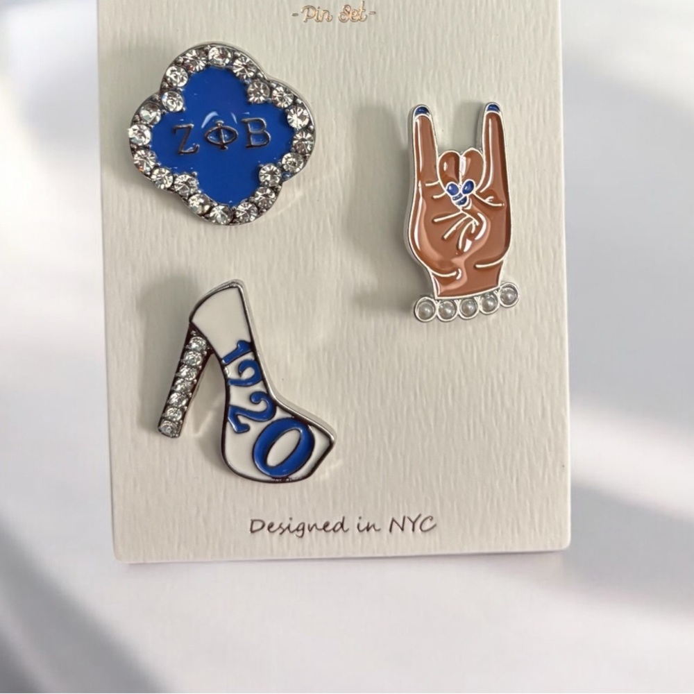 1920 Blue and Silver Pins